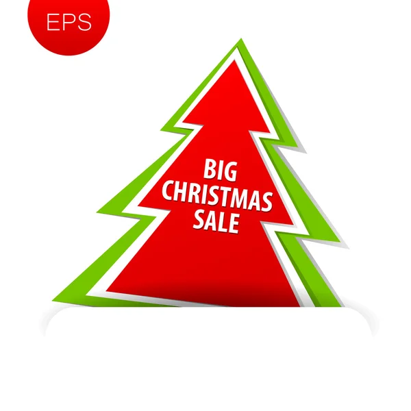 Nagy eladó karácsonyfa — Stock Vector