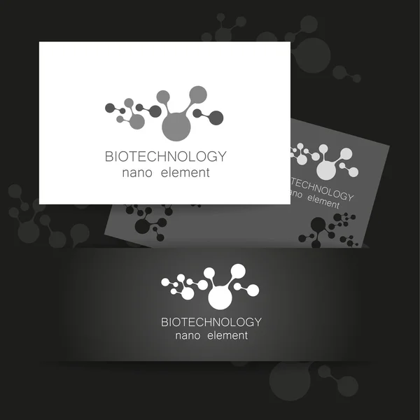 Vetor logotipo biotecnologia — Vetor de Stock