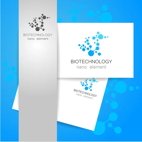 Biotecnología logo vector — Vector de stock