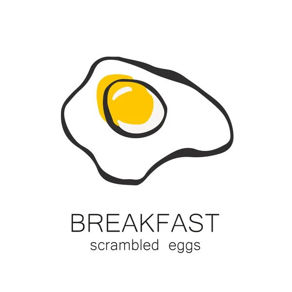 Breakfast scrambled eggs — Stock Vector