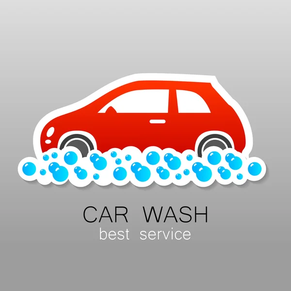 Logotipo do sinal de lavagem de carro —  Vetores de Stock