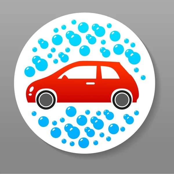Πλύσιμο αυτοκινήτων σημάδι λογότυπο — Διανυσματικό Αρχείο
