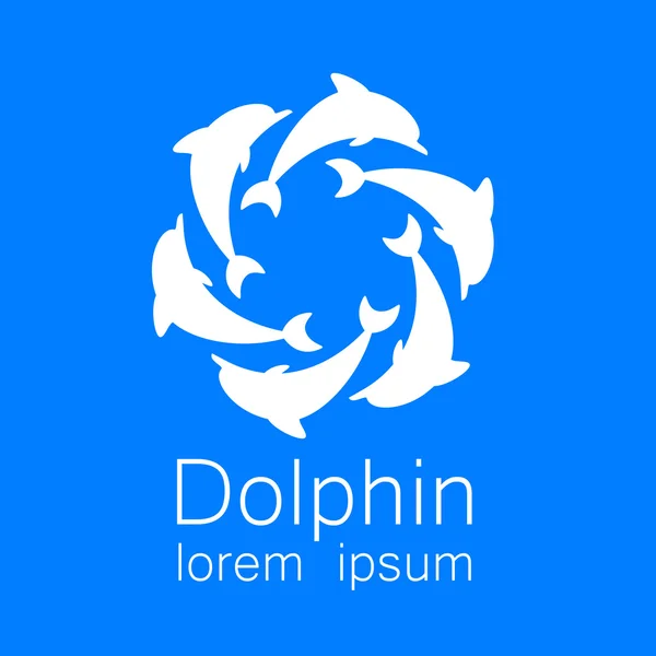 Dolfijn logo vector — Stockvector