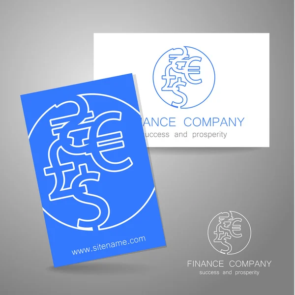 Χρηματοοικονομική εταιρεία δολάριο ευρώ σημάδι λογότυπο — Διανυσματικό Αρχείο