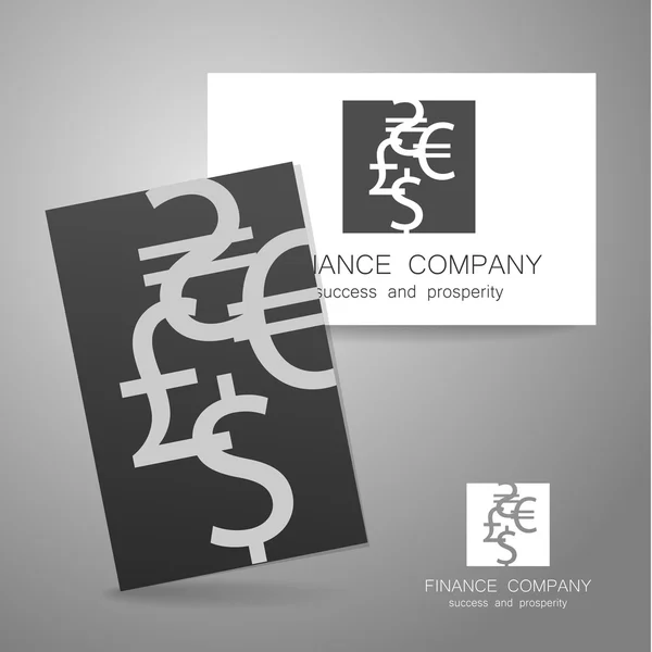 Логотип фінансової компанії долар євро — стоковий вектор