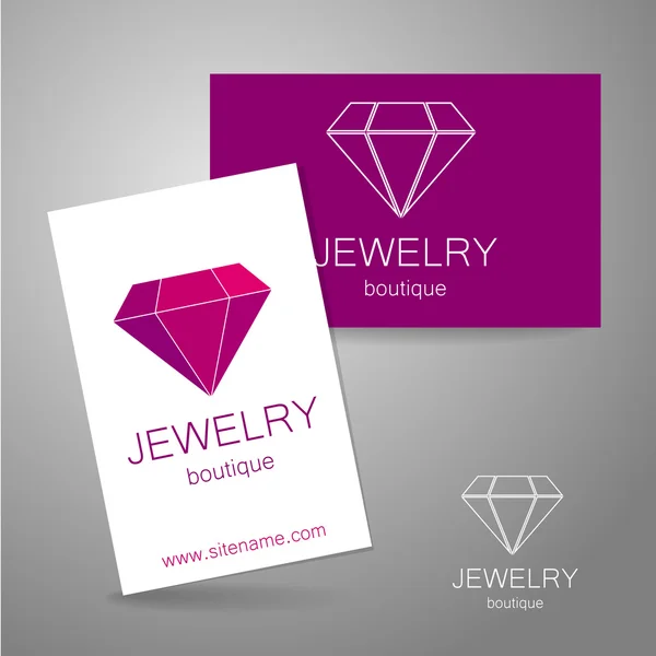 Logotipo de la muestra boutique joyería — Vector de stock