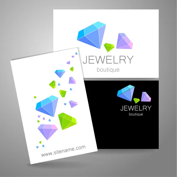 Logotipo de la muestra boutique joyería — Vector de stock