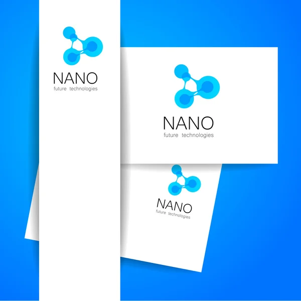 Logotipo Nano - nanotecnología — Vector de stock