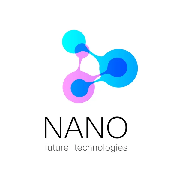 Logotipo Nano - nanotecnología — Vector de stock