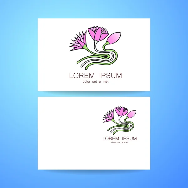 Lotus logo de estilo — Archivo Imágenes Vectoriales