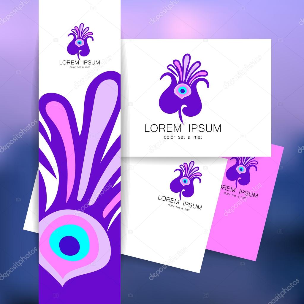 Flower logo template.  The design of the sign for the beauty salon, boutique, flower shop, spa, women's center, cosmetics, etc. Brand logo.