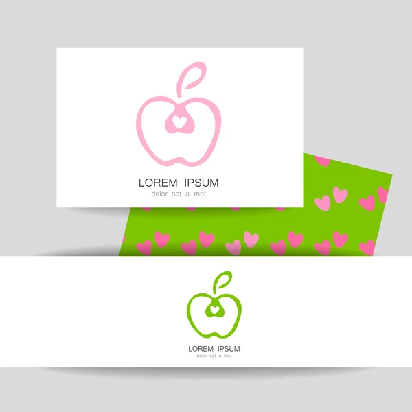 Identidad del logotipo de manzana — Vector de stock