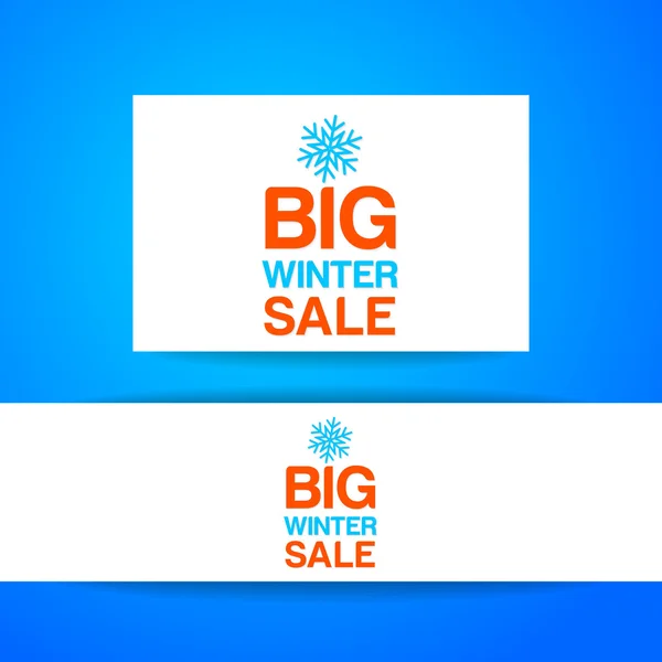 Big winter sale template — Stock Vector