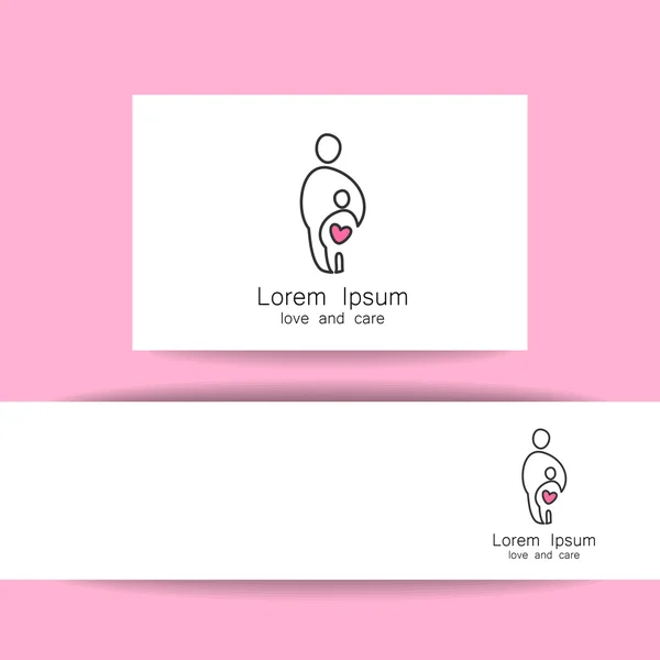 Modèle de logo love care — Image vectorielle
