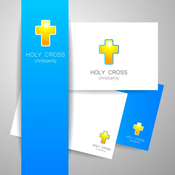 Holy cross logo — Stock Vector