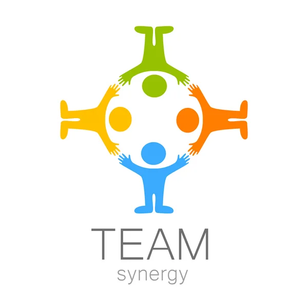 Logo zespołu synergii — Wektor stockowy