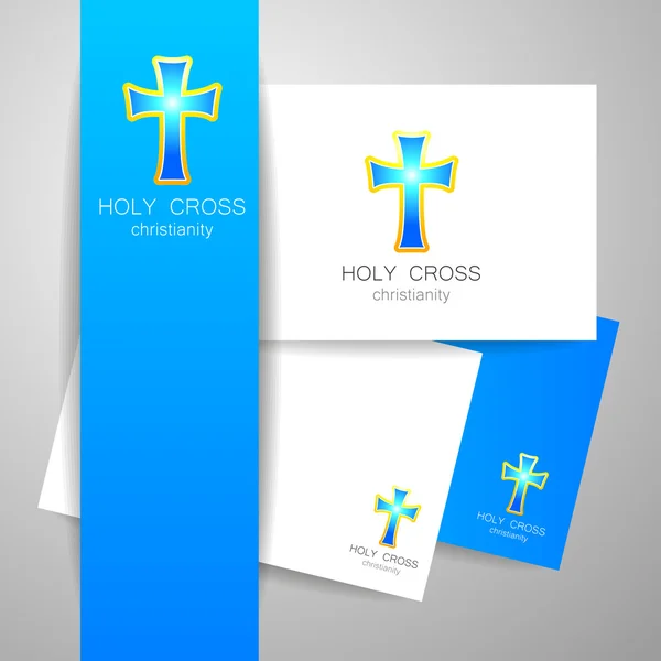 Holy cross logo — Stock Vector