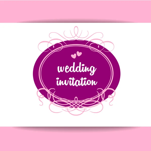 Šablona svatební pozvánky — Stockový vektor