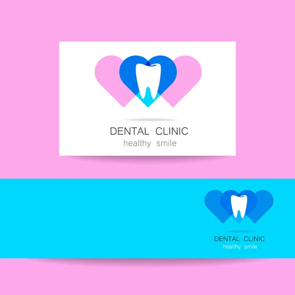 Οδοντιατρική κλινική λογότυπο — Διανυσματικό Αρχείο