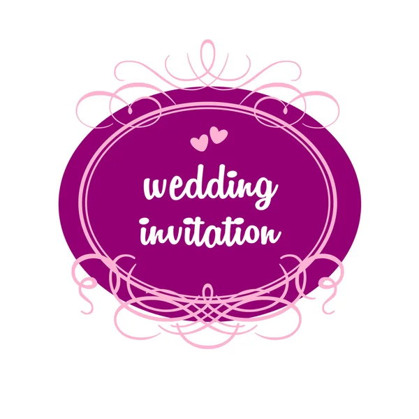 Vorlage für Hochzeitseinladungen — Stockvektor