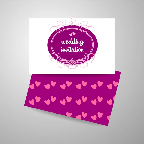 Plantilla de invitación de boda — Vector de stock