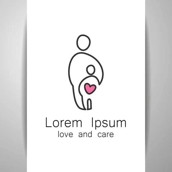 Love care logo template — Stock Vector
