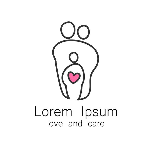 Logo amour parent — Image vectorielle