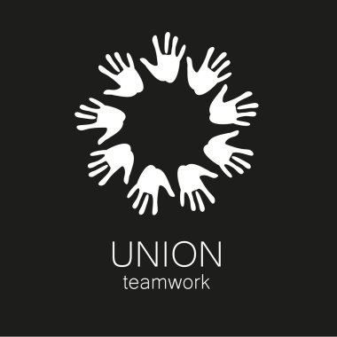 sendika eller takım çalışması logo şablonu