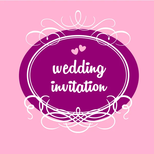 Plantilla de invitación de boda — Vector de stock