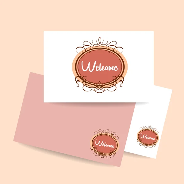 Welcome invitation template — Stock Vector