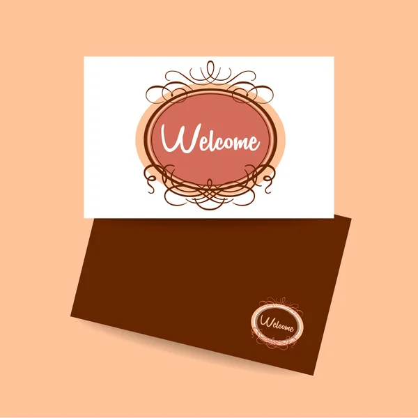 Plantilla de invitación de bienvenida — Vector de stock