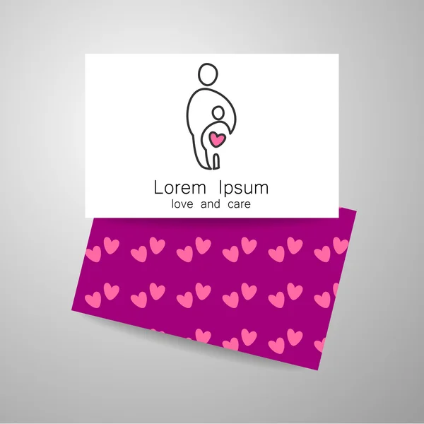 Love care logo template — Stock Vector