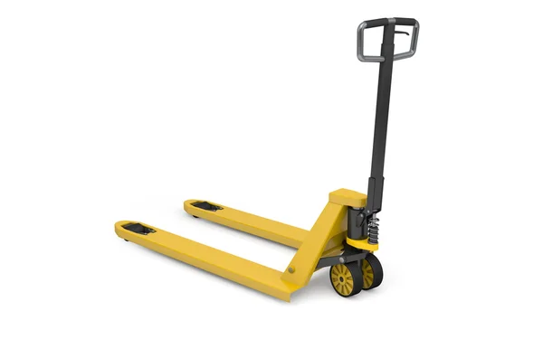 Pallet jack isolated on white. 3d rendering — Stock Photo, Image