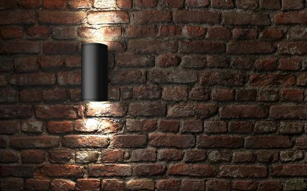 Современная Настенная Лампа Старой Кирпичной Стене Рендеринг — стоковое фото