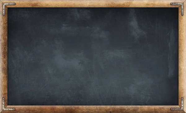 Old Dirty Blank Blackboard Wooden Frame — Stock Photo, Image
