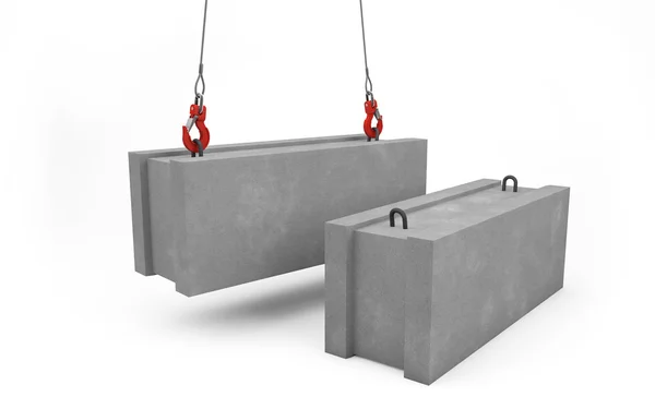 Concrete blocks for construction lifted — Stock Photo, Image