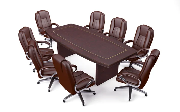 Mesa e cadeiras da conferência do escritório do Boardroom — Fotografia de Stock