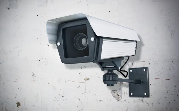 Beton duvar güvenlik kamerası — Stok fotoğraf