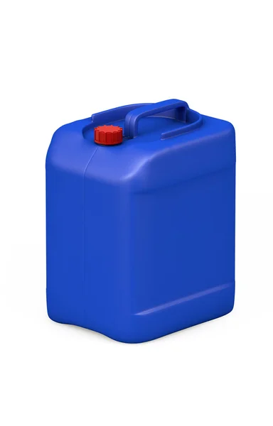 Blue plastic jerry can — Stock Photo, Image