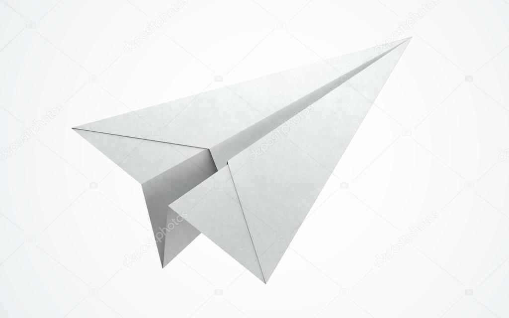 Paper airplane flying