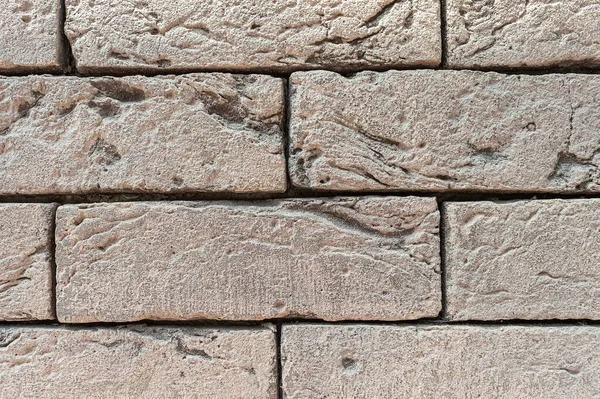 Wall Weathered Grey Bricks — Stock Photo, Image