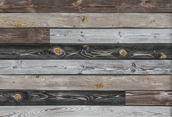 茶色と灰色の水平方向の木製の板のベクトル背景 — ストックベクタ