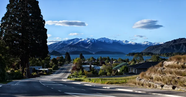 Wanaka cidade, South Island, Nova Zelândia — Fotografia de Stock