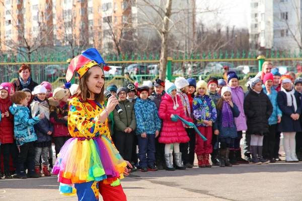 Maslenitsa, a traditional spring holiday in Russia. — Stock Photo, Image