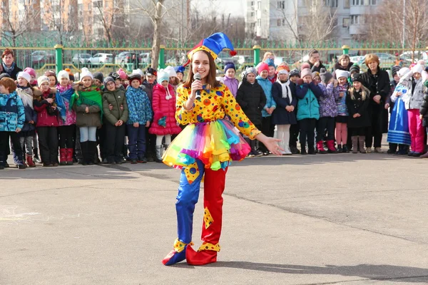 Maslenitsa, umas férias de primavera tradicionais na Rússia . — Fotografia de Stock