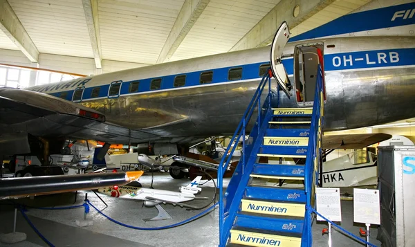 Vista interior do Museu da Aviação em Vantaa — Fotografia de Stock