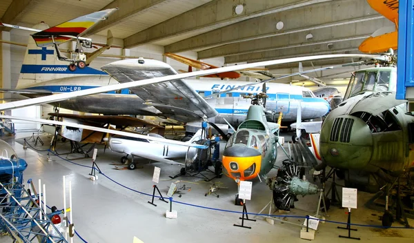 Interior view of The Aviation Museum in Vantaa — Stock Photo, Image