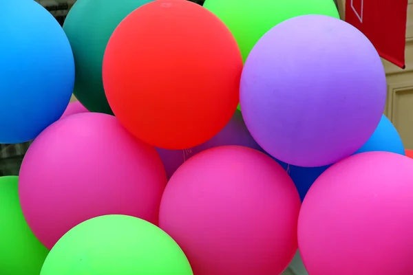 Colorful balloons with happy celebration party — Stock Photo, Image