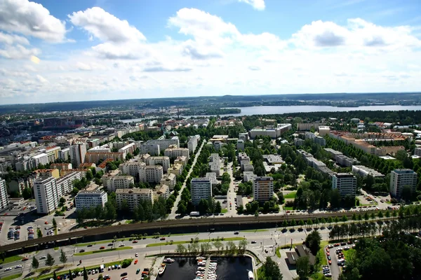 Pohled do města Tampere, Finsko — Stock fotografie