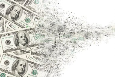Para Amerikan yüz dolar faturaları dağılma.